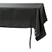 E-TEX Rectangle Tablecloth - 60 x 102 Inch Rectangular Table Cloth for 6 Foot Table in Washable Polyester Black