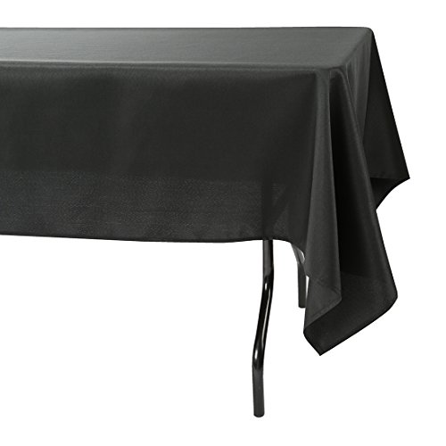 ETEX Rectangle Tablecloth 60 x 126 Inch Black Rectangular Table