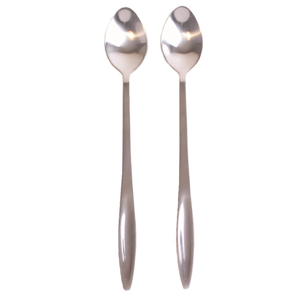 Chef Aid Stainless Steel Long Handled Spoon Set (Pack of 2) -Silver