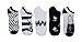 Peanuts Women's 5 Pack No Show Socks, Black, 9-11 (200480)