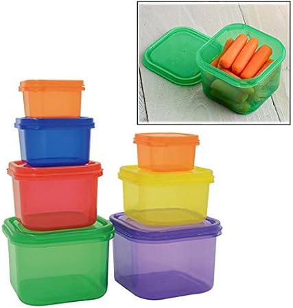 OFKPO Juego de 7 Envases para Alimentos Los Alimentos Contienen Control