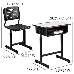 Flash Furniture Adjustable Height Student Desk and