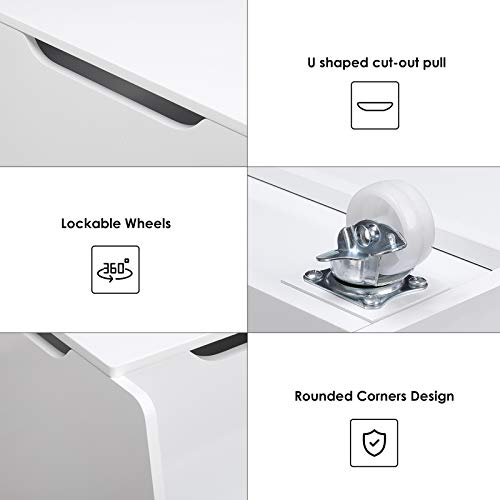 HOMECHO Kids Toy Box, Large Toy Chest Entryway Storage Bench