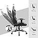 Vitesse Gaming Chair (Sillas Gaming) Ergonomic Computer Desk Chair High Back Racing Style Comfortable Chair Swivel Executive Leather Chair with Lumbar Support and Headrest (Grey)