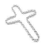 HZMAN Impressive Mechanic Style Men's Necklace Stainless Steel Silver Chain Width 5mm Length 8.5~30