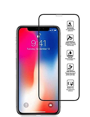 Plus Pro Hd+ Crystal Clear Full Screen Coverage Tempered Glass Screen Protector for Apple iPhone X - Black