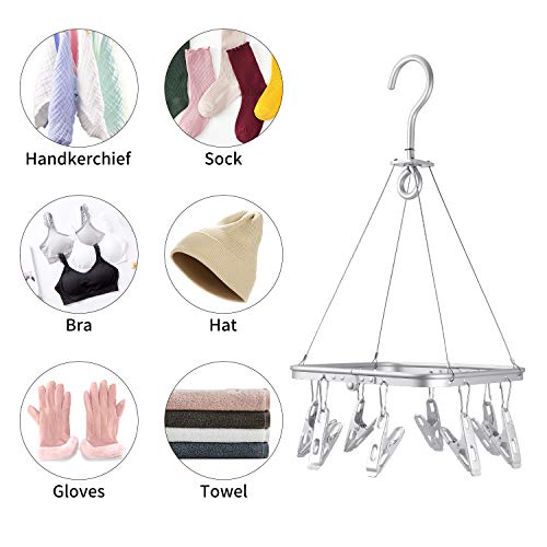 image for Senbowe Foldable Clip and Drip Hanger, Drying Hanger, Clothes Drying R