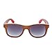 Arctic Penguin Skateboard Sunglasses Wood Glasses Polarized Fishing Sun Shades for Men UV400 Protection with Bamboo Case 52mm (Coffee, Grey)