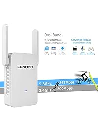 Extensor de rango WiFi COMFAST AC1200   1200 Mbps 2,4 5,8 Ghz de doble correa Wi Fi repetidor punto de acceso router, se extiende WiFi a Smart Home y dispositivos Alexa