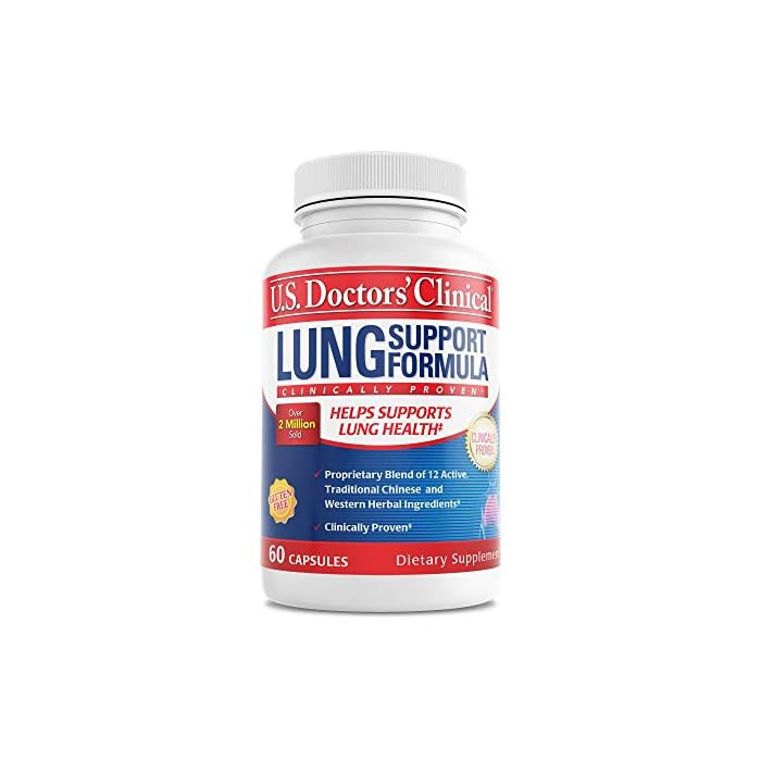 U.S. Doctors’ Clinical Lung Support Supplement for Lung and Respiratory Health with Natural