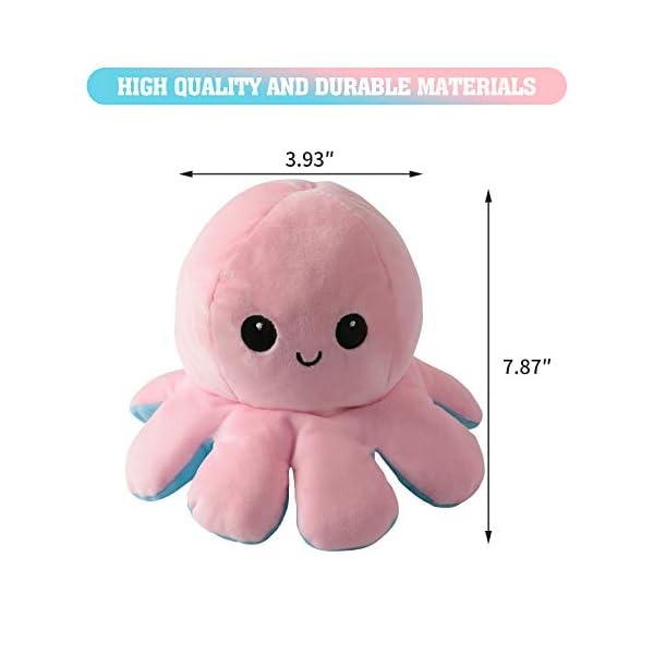 Cute Octopus Baby Toys 0 3 6 9 12 18 Months, Double-Sided Flip Soft Reversible Octopus Plus Stuffed Animals Doll…
