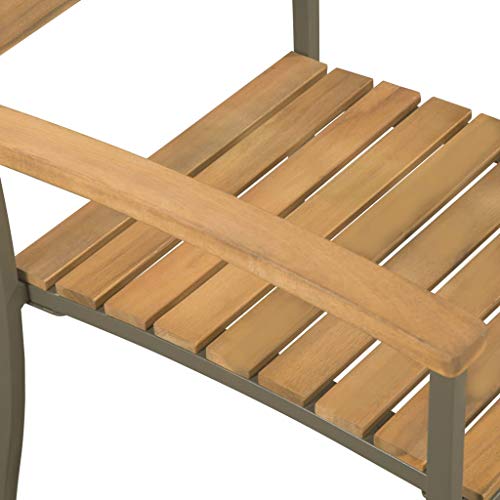 vidaXL Akazienholz 2X Gartenstuhl Stapelstuhl Stapelsessel Terrassenstuhl – Bild 5