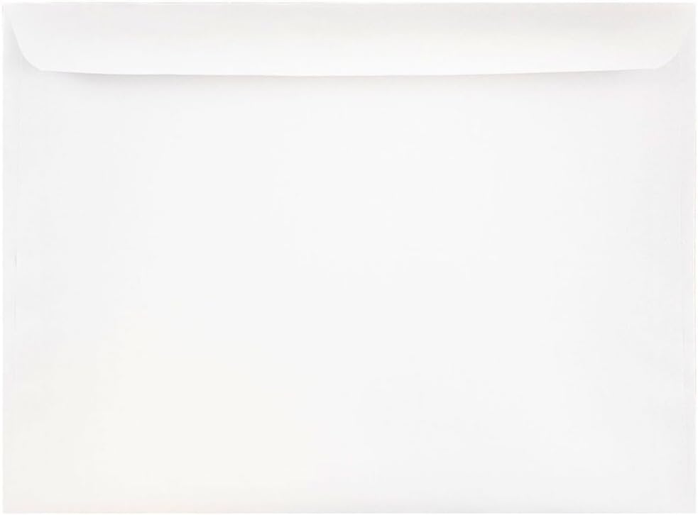 JAM PAPER 7 x 10 Booklet Commercial Envelopes - White - 50/Pack : Office Products