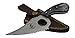 Rogue River Tactical Bone Collector BC-793 Fixed Blade Hunting Skinning Knife with Leather Sheath Real Bone Handle (Black)