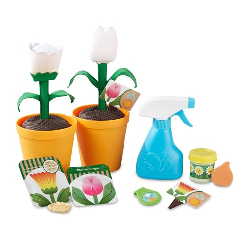 Melissa & Doug Let’s Explore Flower Gardening Play Set with Color-Changing Flowers (16 Pieces)