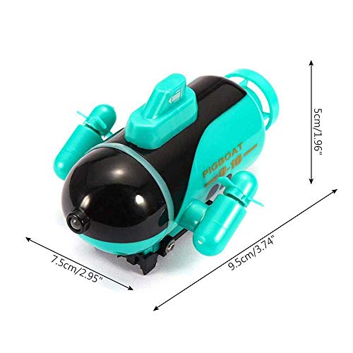 Womdee RC Submarine Mini Submarine Remote Control Toy, Model Ship Electronic Waterproof Underwater Submersible, Remote Range Control Submarine Put It in The Pool Tub Worked Fine