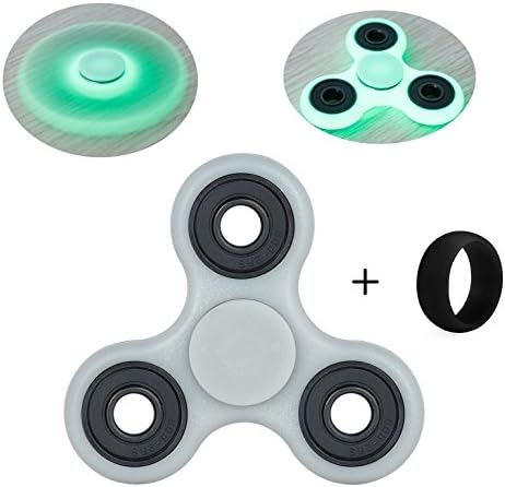ZHUIMENG Fidget Spinner, Hand SpinnerUltra Durable High Speed Si3N4 Hybrid Ceramic Bearing 3-5Min Spins, Tri-Spinner Fidget Toys and Premium Quality EDC Focus Toy (Noctilucent White)