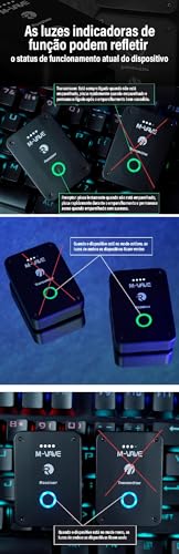 M-VAVE VEDO Receptor WP-9 para Monitor de Ouvido Sem Fio 2.4G Recarregável, Função Mudo, Suporte a Volume, Estéreo/Mono, Apenas 1 Unidade do Receptor (Não Inclui Transmissor), Latência Ultrabaixa
