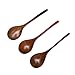 Donxote 6-Piece Hardwood Wooden Spoons Set, 6.5-Inch Long Handle Teaspoons for Honey, Coffee, Soup, Mixing, and Eating – Multi-Functional Kitchen Utensils