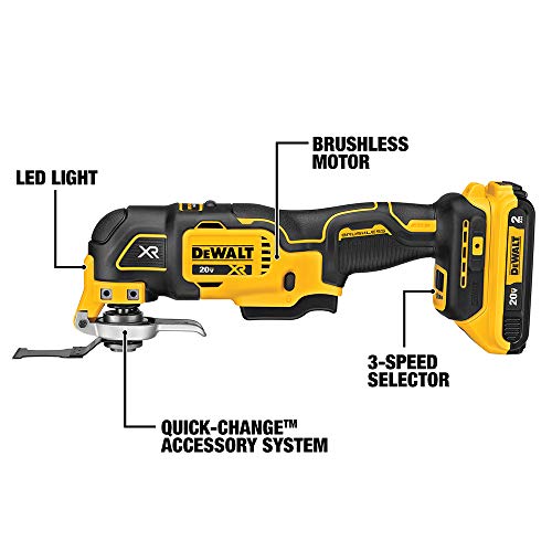 DEWALT 20V MAX XR Oscillating Multi-Tool Kit, Variable Speed (DCS356D1) - Image 3