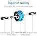 ESMK Ab Carver Pro Roller for Core Workouts Ab Wheel Fitness Equipment Ab Roller Wheel with Knee Pad - Blue