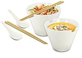 Kovot Noodle Soup Bowl Set - 28 Oz Bowls - Great For Pho, Ramen Noodle, And Miso Soups