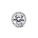 SWEETV Cubic Zirconia Stud Earrings, 8mm Round Cut, Rhinestone Hypoallergenic Earrings for Women & Girls