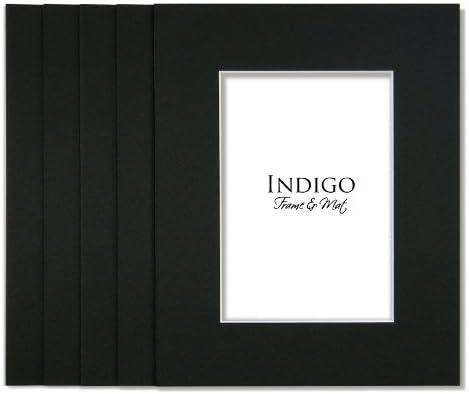 SET of 10 - GREATPACK 11x14 Black Single Mats- fit 8x10 photo art