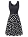 VETIOR Women's Vintage Scoop Neck Midi Dress Sleeveless A-line Cocktail Party Dress Large 6500-2