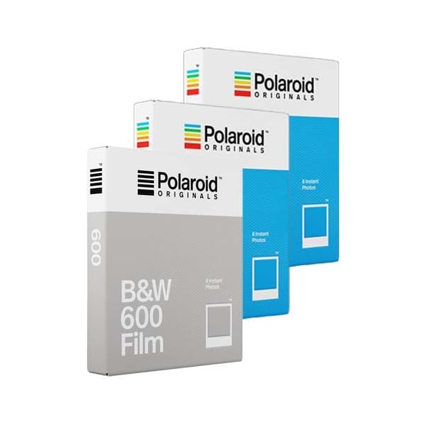 Polaroid Originals Film – Dreierpack – 2 x Farbfilm, 1 x Schwarz-Weiß-Film