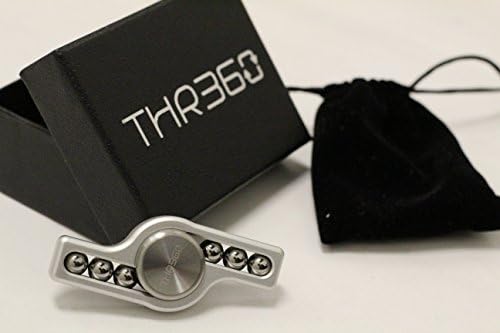 THR360 - EDC Triple Ball Hand Toy - The Official Fidget Spinner Reduce Anxiety Stress Boredom (Silver)