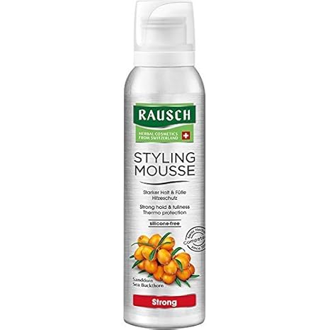 Rausch Styling Mousse Strong Aerosol (verleiht dem Haar Sprungkraft, intensives Volumen und Halt - Vegan), 1er Pack (1 x 150 