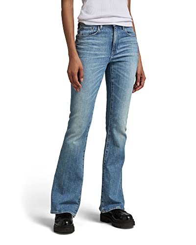 G-STAR 3301 Flare Jeans Skinny Flare Women's , Blue (Antique Faded Blue Opal D21290-b767-d344) , 27W / 32L