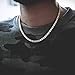 Harlembling Real Solid 925 Silver Men's Tennis Chain - 14k Gold Plated Or Natural Silver - 16-30