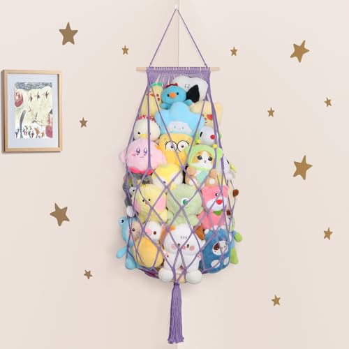 iHansee Stuffed Animal Hammock Purple