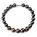 ONE ION Fire Red Tiger Energy Bracelet - 12mm core beads and 10mm tourmaline - 3 Sizes (7.25 Inches)