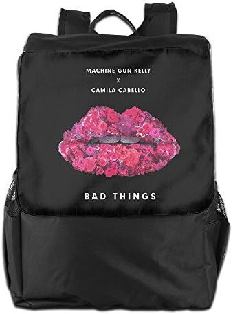Unisex Machine Gun Kelly Camila Cabello Bad Things Travel School Backpack