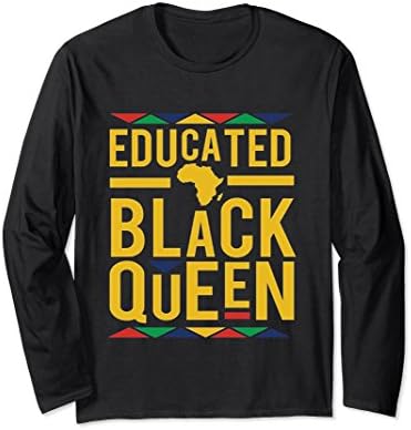 Unisex Dashiki Educated Black Queen T-Shirt 2XL Black
