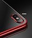 ka tike Compatible for iPhone X/XS Case, Electroplated Frame Ultra Thin Slim Fit Soft Silicone TPU Cover 5.8 inch (#1-Red)