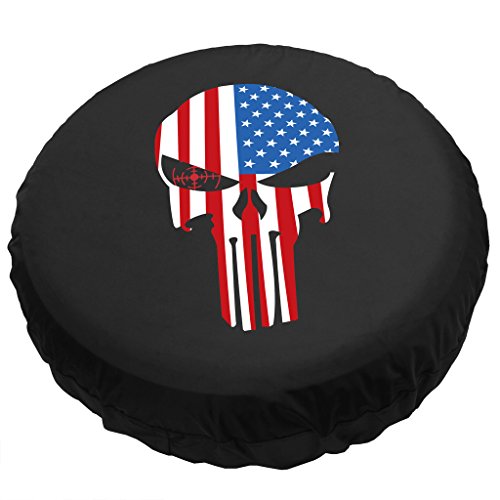 Moonet American Flag Eagle Head Spare Tire Wheel Cover Car Truck SUV Camper Fits JEEP WRANGLER CRV FJ RAV4 H2 H3 land rover Discovery EcoSport Outlander Grand Vitara R15 M (Diameter 28"-30")