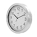 Hippih 10 Inch Silent Non-ticking Wall Clock- Metal Frame Glass Cover,B