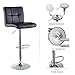 Bar Stools Barstools Set of 4 Kitchen Stools Height Adjustable PU Leather Swivel Stools Bar Chairs Black