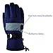 Lady Waterproof Ski Snowboard Gloves Breathable Thinsulate Lined Winter Cold Weather Gloves Navy