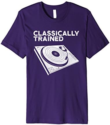 Mens Classically Trained Turntable DJ T-Shirt Vinyl Record Large Purple