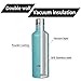 Obstal Stainless Steel Insulated Tumbler - Double Wall Vacuum Travel Mug for Coffee with Straw, Slider Lid, Cleaning Brush (18 oz, Aqua Blue)