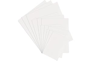 SOFPLATE 12Pcs White Picture Mat Kit Picture Frame Backing Board 5 x 7in/6 x 8in/8 x 10in/10 x 12in Uncut Paper Rectangle Bla