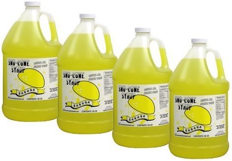 Banana Snow Cone & Shave Ice Syrup-case-4 Gallons by Snow Cone Syrups