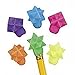 Star Shaped Eraser Pencil Toppers - Bulk Set of 144, Bright Neon Colors - Classroom Handouts and Party Favors