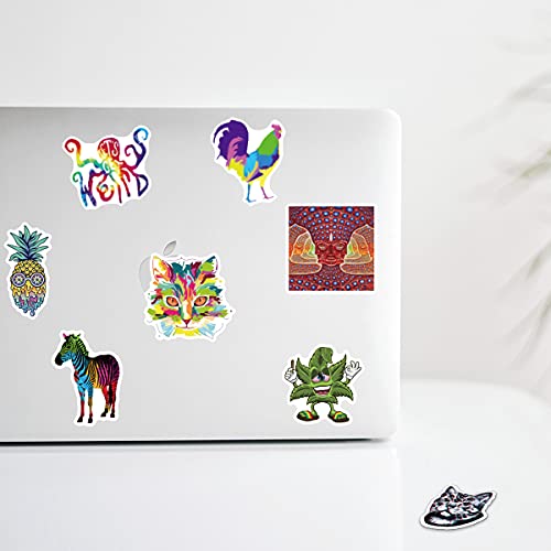 ViKiVi Stoner Psychedelic Stickers for Adults, 100 Pcs Waterproof Water Bottle Stickers for Hydroflask, Cool Vinyl Decal Stickers Pack for Computer Laptop Skateboard Phone case