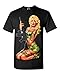Shop4Ever® Marilyn Monroe Soldier Rifle Tattoo T-shirt Blonde Bombshell Shirts
